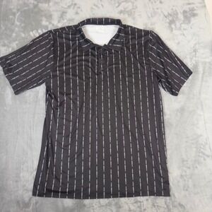Obnoxious Golf Polo Shirt Mens 2XL Tall Black White Striped F Bogeys Graphic